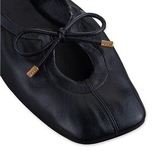 Frame Denim Women's Black Leather Ballet flats